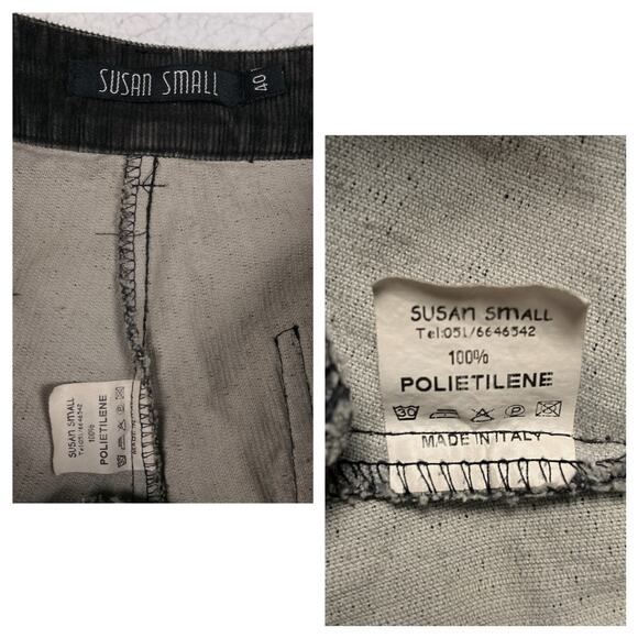 Y2K Euro Made in Italy Susan Small Bondage Corduroy Pants Sz EU 40 Waist 28 Vtg - Picture 11 of 16